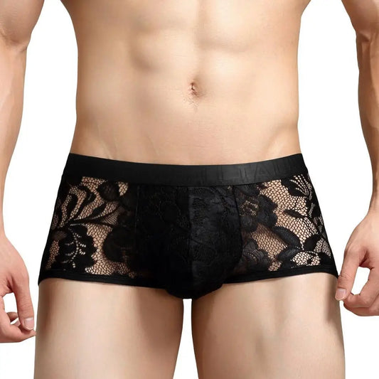 Lace Transparent Mesh Underwear Underpants Boxer