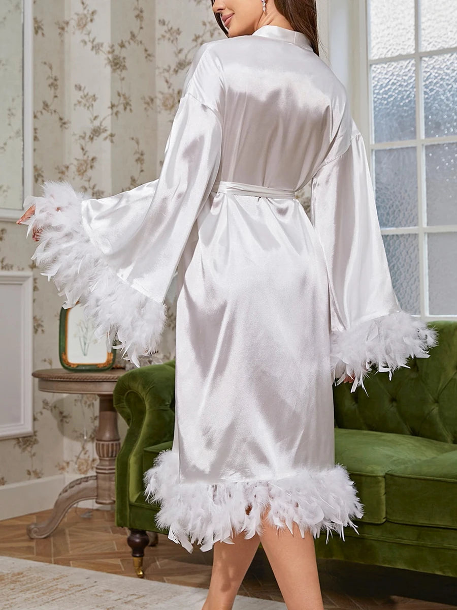 Sexy See Through Bridal Robes Nightgown Lingerie